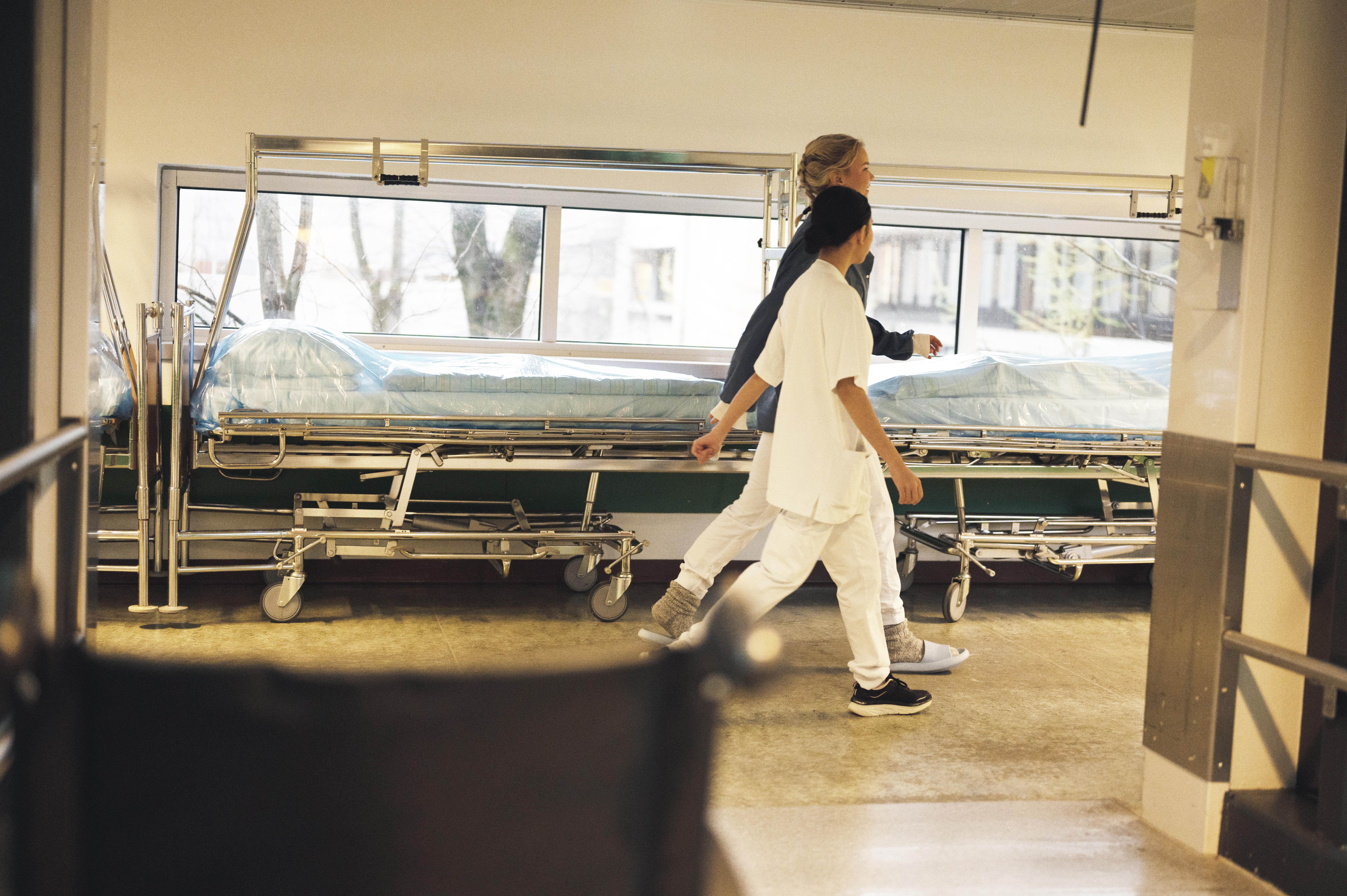 To stykker som går på sykehuset