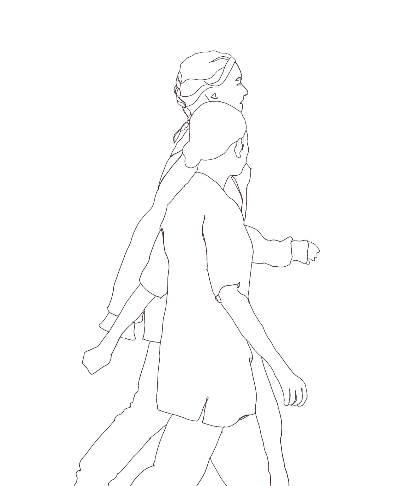 En tegning av en person