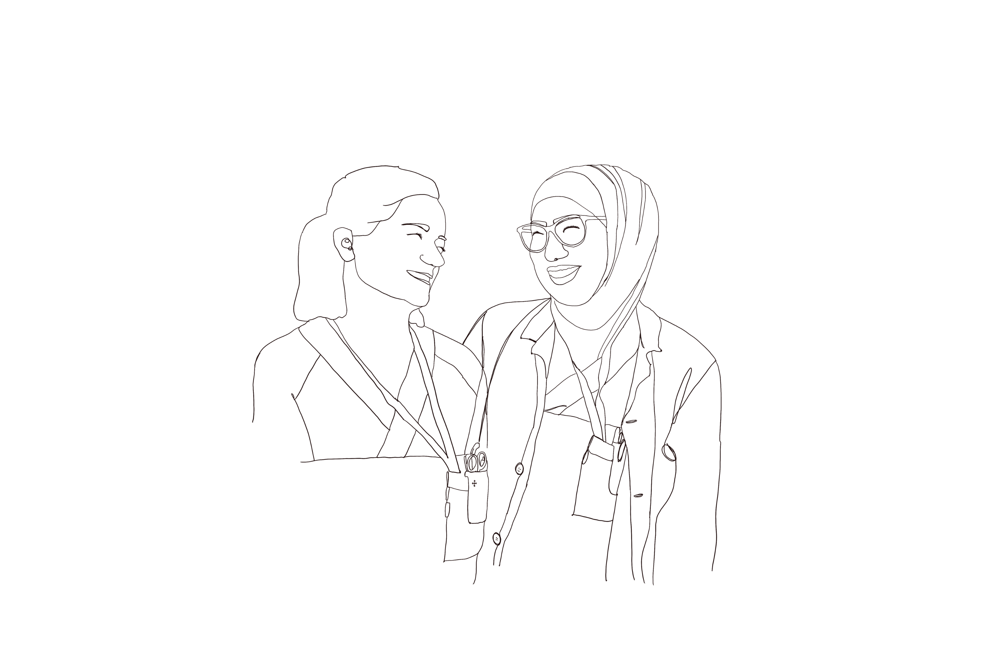 En tegning av en person