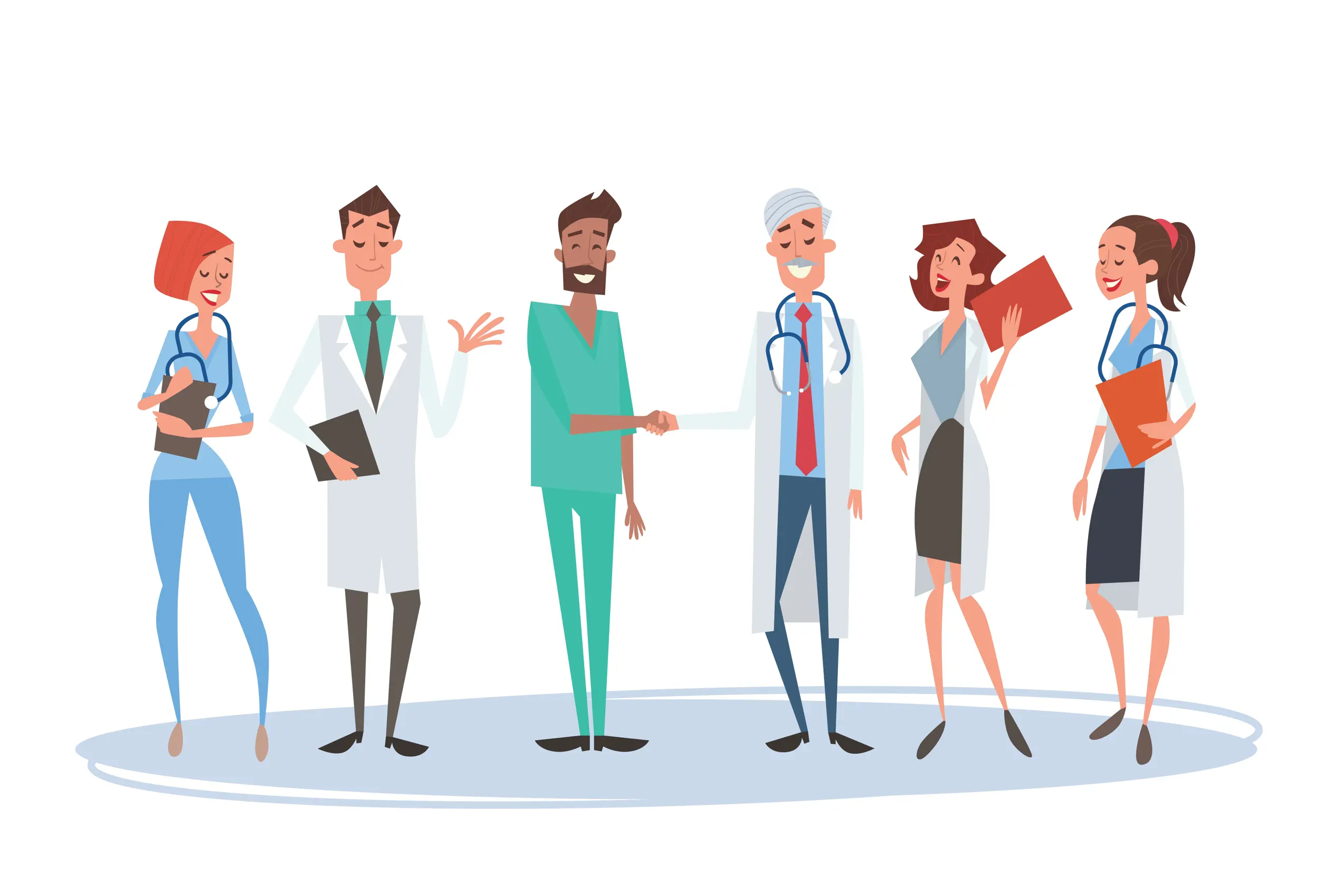 En gruppe mennesker som står sammen