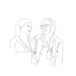 En tegning av en person