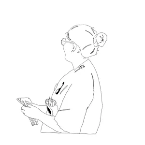 En tegning av en person