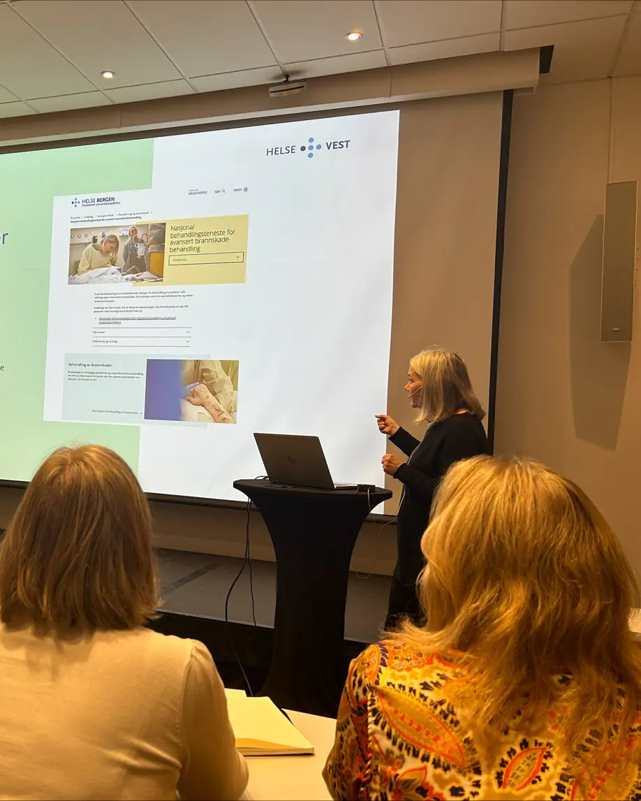 En person som holder en presentasjon