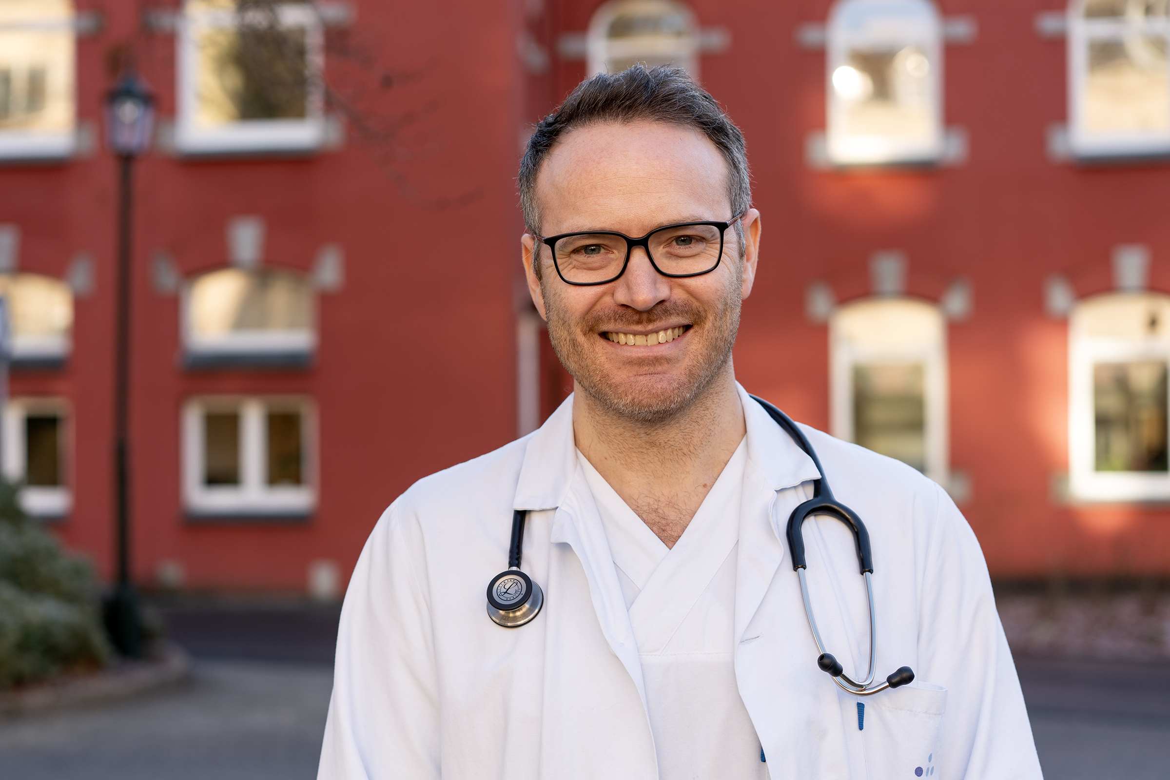 A man wearing glasses