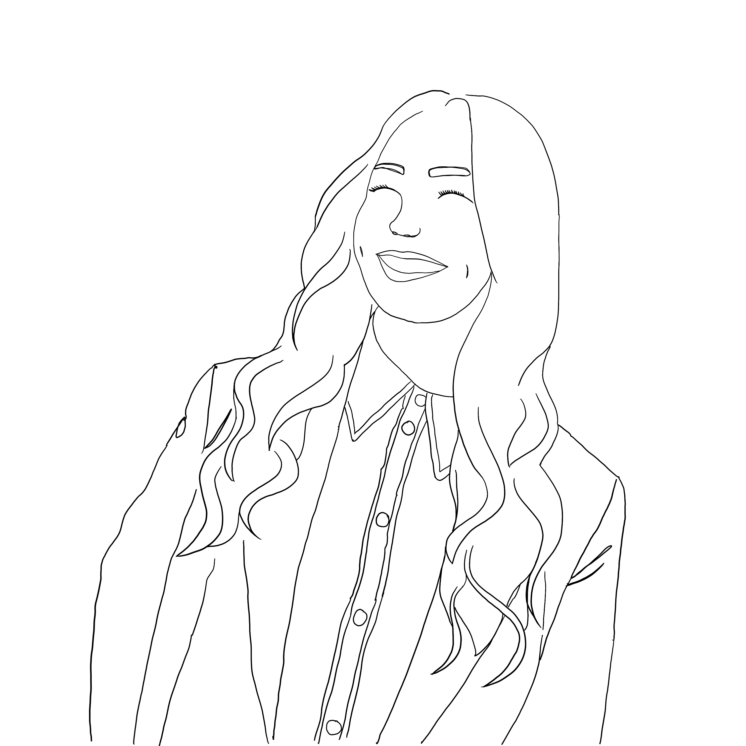 En tegning av en person